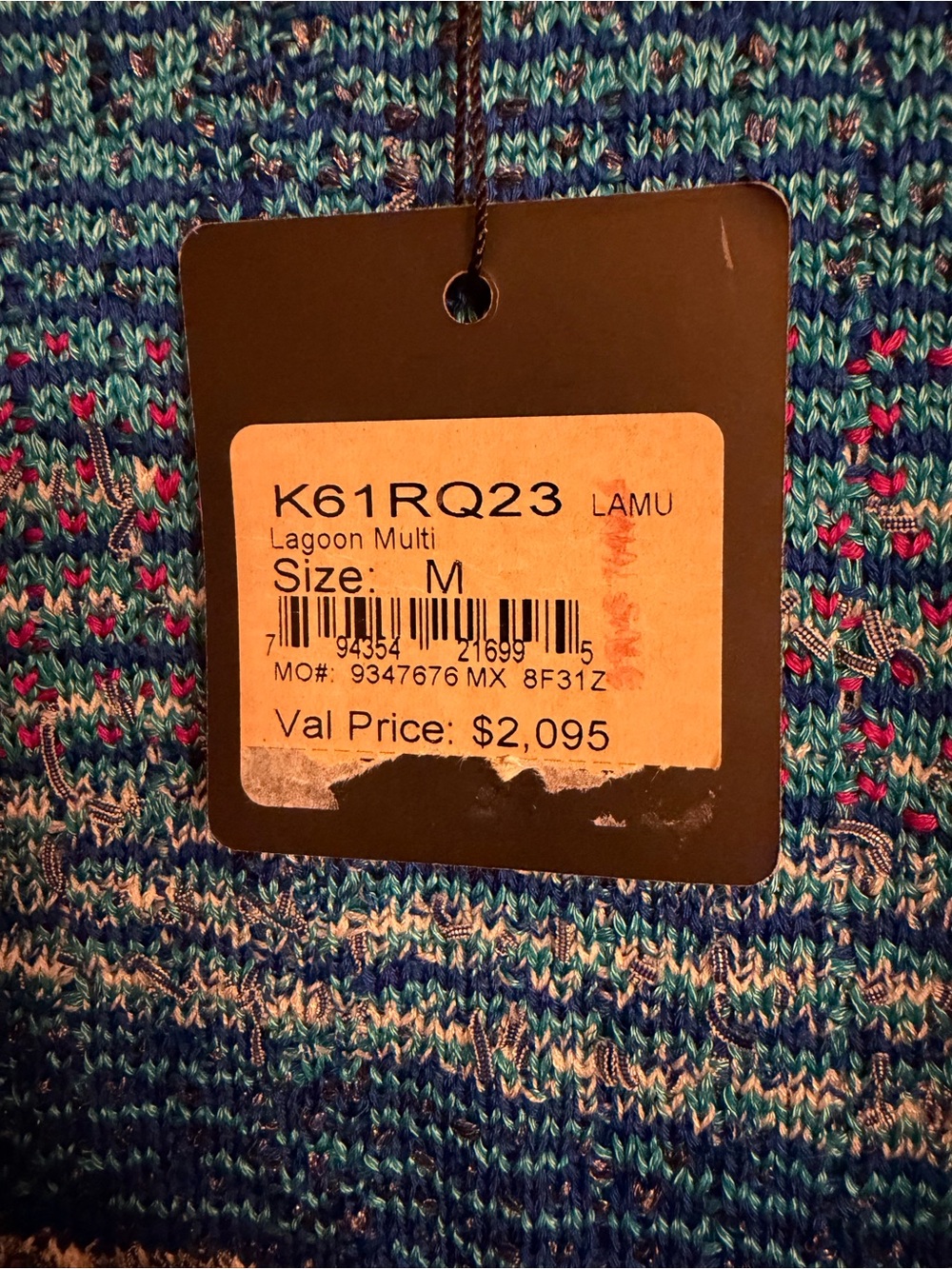 RARE NWT St. John Collection "Lagoon Multi" Tweed Fringe Cardigan Duster Coat - Picture 8 of 11